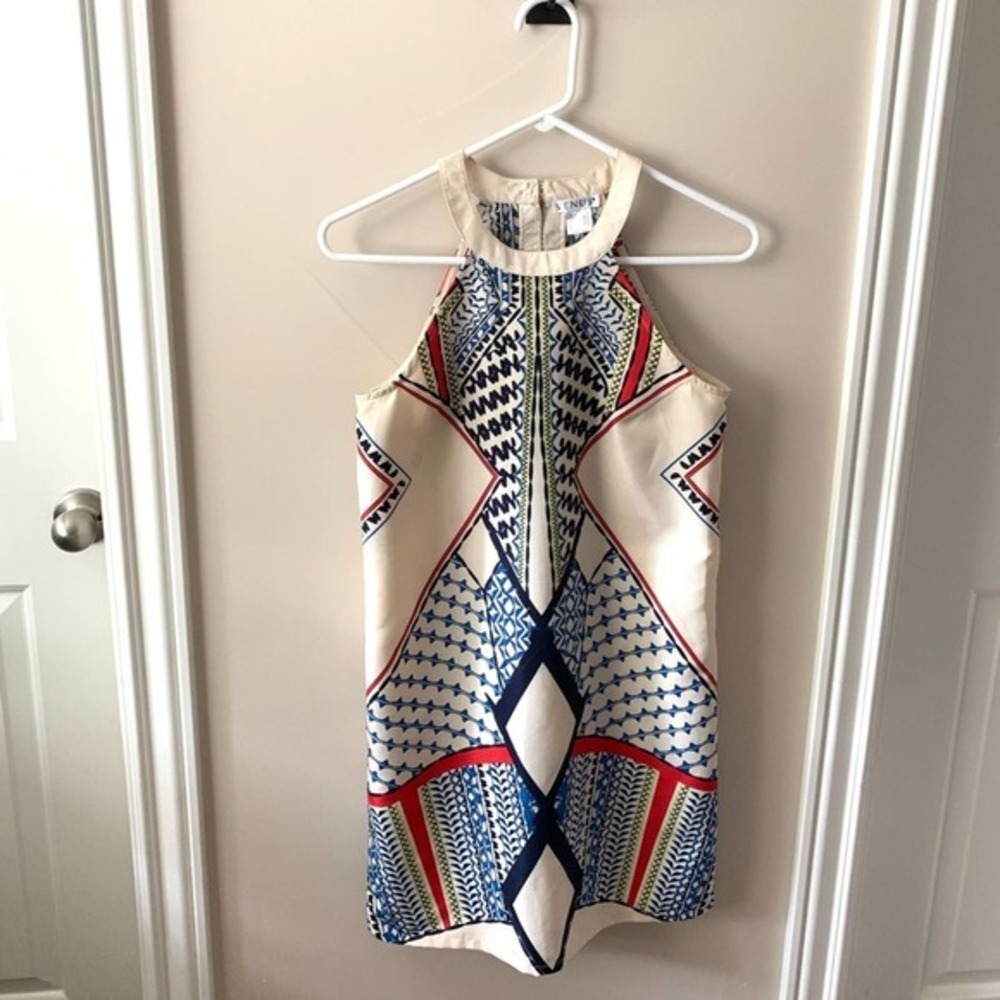 Venus halter knee length patterned dress. Size XS